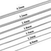 Stainless Steel Round Snake Chain Silver Tone 16"-30" Men Women Necklace 0.9/1.2/1.5/1.8/2.4/3.2/4.2 Mm