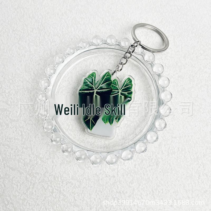 Bonsai Plant Acrylic Keychain Ornament - Double Layer Pendant Bag Accessory