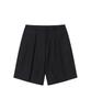 BEYOND CLOSET [Collection Line] Lux Blend Fabric Half Pants Black