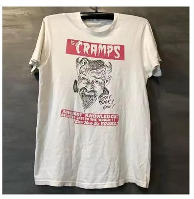 The Cramps zespół muzyki rockowej vintage retro biała koszulka z krótkim rękawem VK01957 Koszulka Unisex