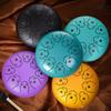 Mini Chakra Drum 6 Inches 8 Notes Waterproof Meditation Rain Chime Ethereal Hand Pan Musician Gift for Family and Friends