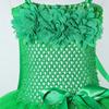 Girls' Green Sequin Tinkerbell Fairy Dress with Puffy Skirt