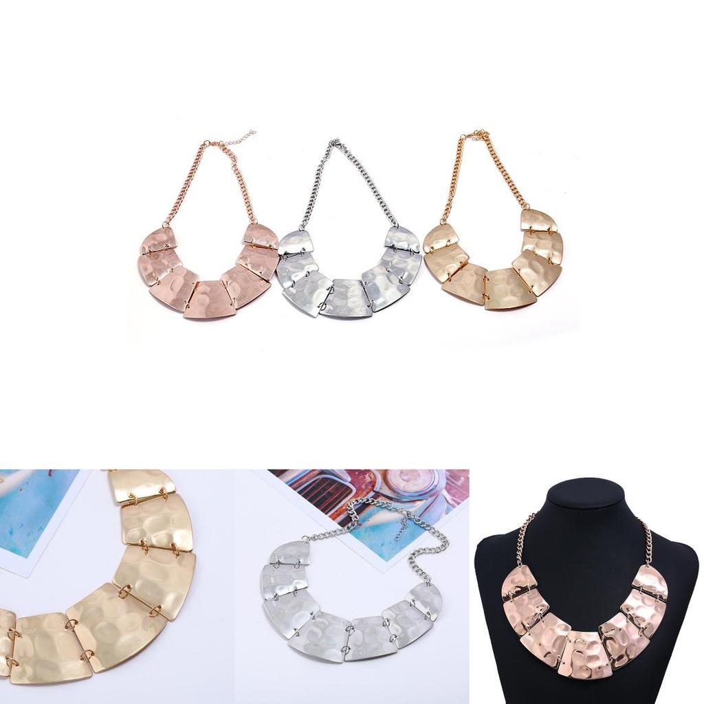 Euro Style Metal Necklace With Electroplated Surface For Stylish