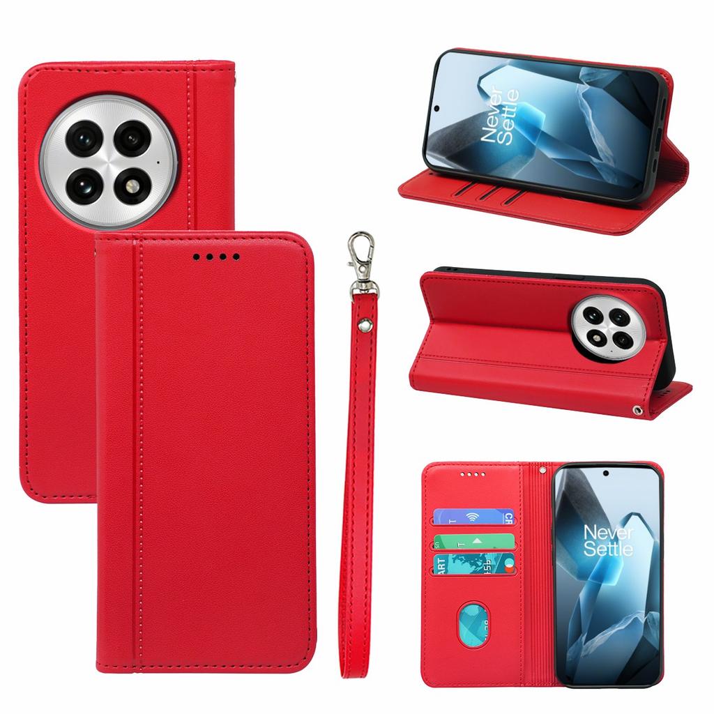 HX01 For OnePlus 13 Wallet Case Magnetic Closing PU Leather Phone Cover