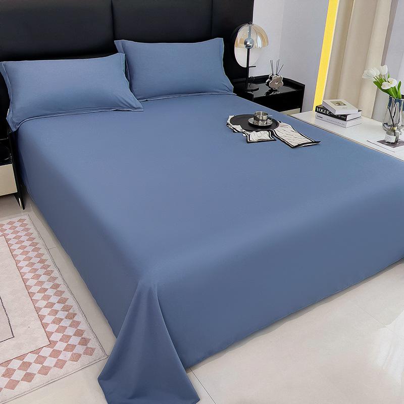 Solid Color Washed Cotton Bed Sheet for Dormitory Single Bed - Duvet Cover
