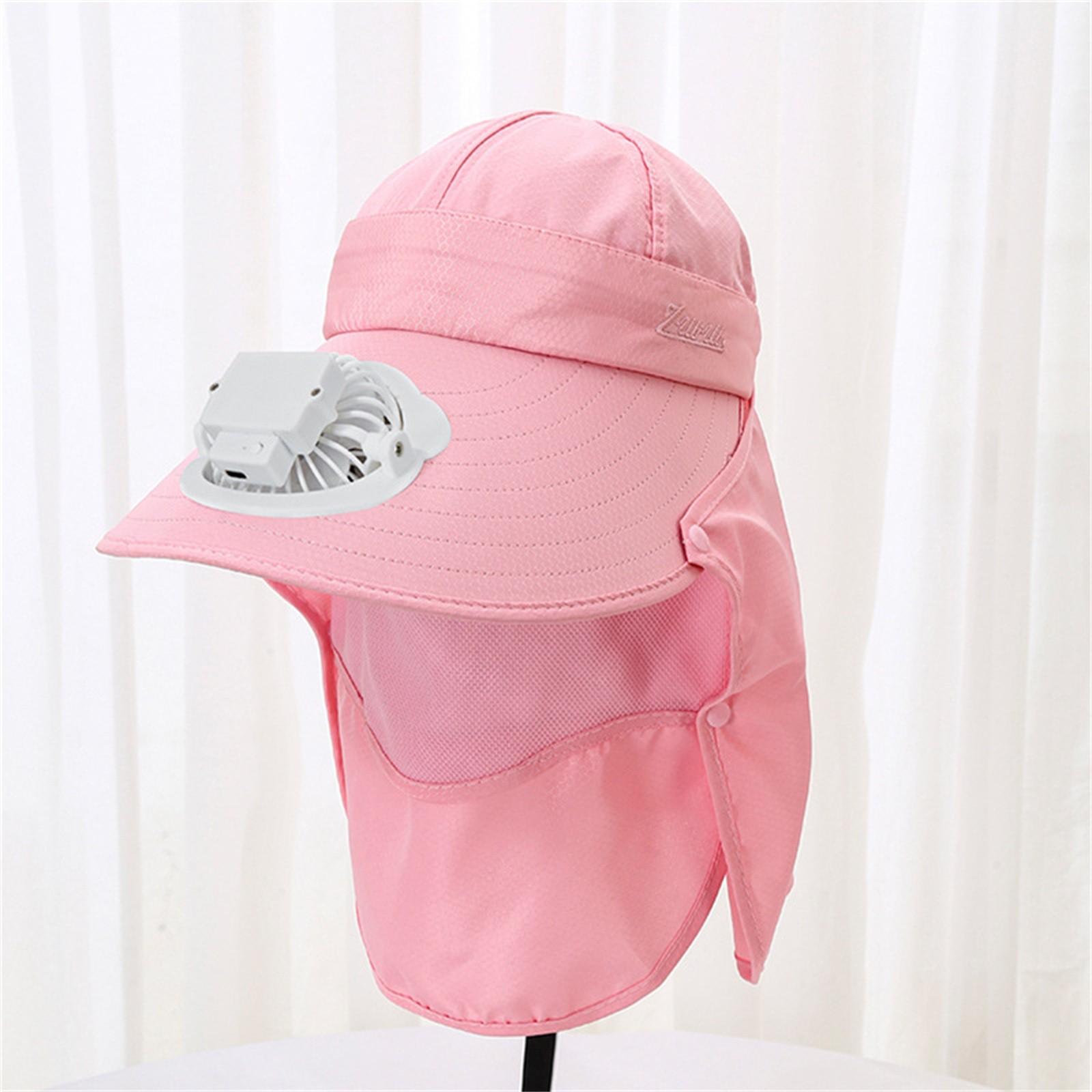 

Шляпа от солнца для альпинизма и рыбалки с большим солнечным вентилятором One Size розовый