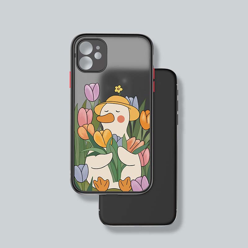 

Милый чехол для телефона с утками для девочек и мальчиков для iPhone 14 13 12 11 Mini XS XR X Pro MAX 8 7 6 Plus матовый полупрозрачный чехол из ТПУ iPhone 6 6S