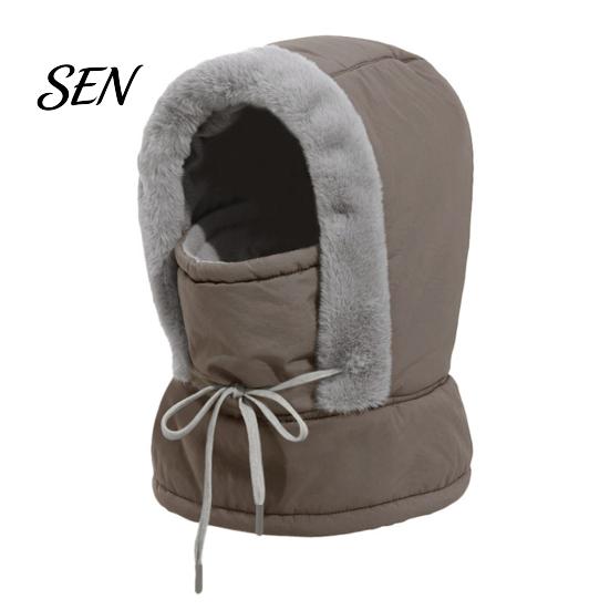 Thickened Winter Headwear Unisex Windproof Balaclava, Ski Mask Neck Warmer, Face Full Coverage Headgear Fleece Lined Hat for Men Women Skiing Cycling