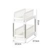 2-Tier Under Sink Organizer Storage Sliding Drawer Container Holder Home Bathroom Kitchen Multi-Purpose Spice Container Holders