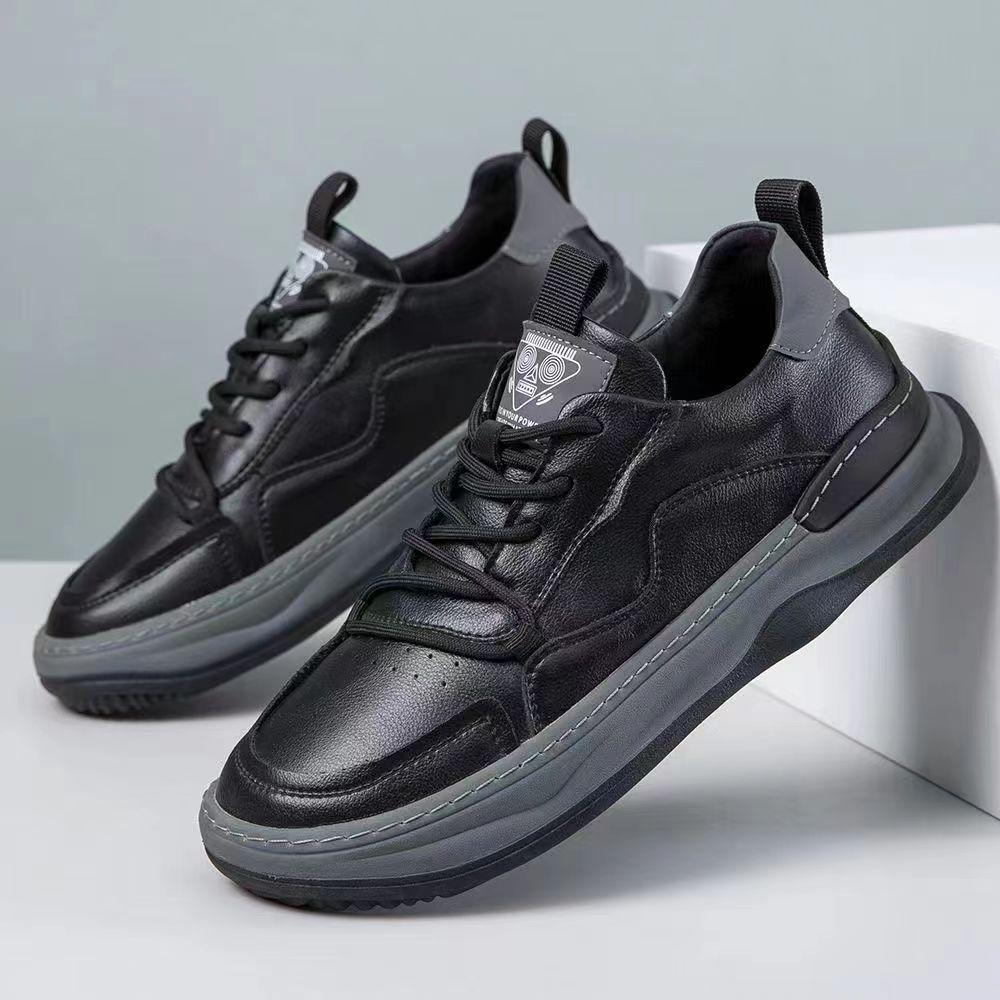 

Весенне-летняя мужская обувь новая модная трендовая с маленькими белыми туфлями мужская обувь на мягкой подошве кожаная обувь мужская повседневная обувь 39