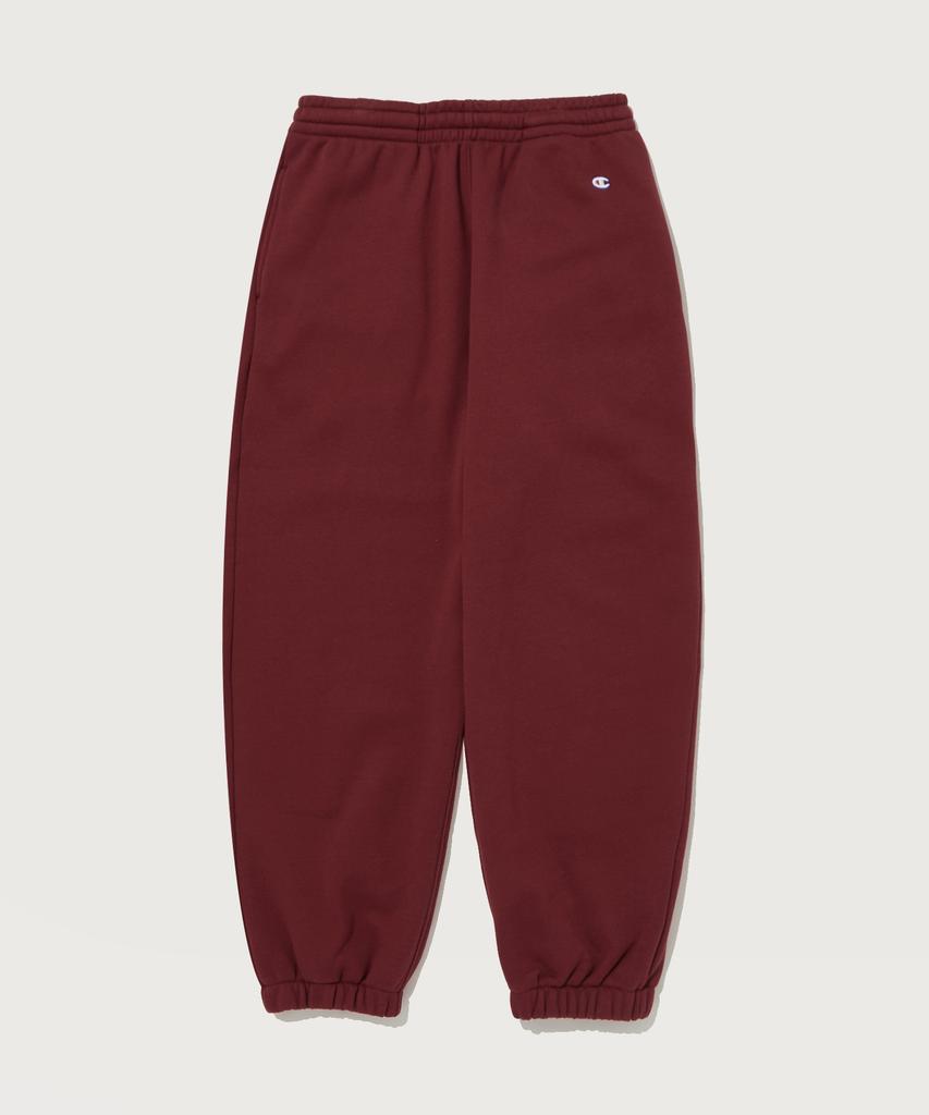 CHAMPION Super Fleece Joke Tag Banding Jogger Pants Dark Wine