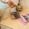 Korean Style Leopard Print Underarm Crossbody Small Square Bag