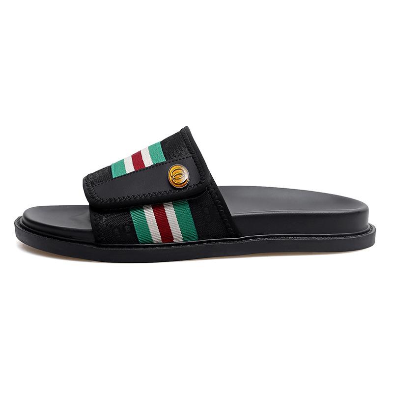 Cool slippers trend Korean version thick-soled non-slip beach shoes men's fashion personality home wear men's slippers