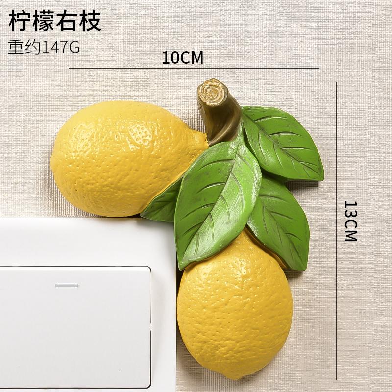 Креативные наклейки на фруктовые переключатели Декоративные наклейки на кухонные переключатели Милая декоративная розетка из смолы Наклейки на стерео-фруктовые переключатели