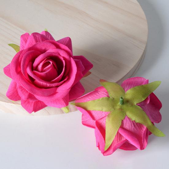 Artificial Rose Flower Head Soft 1.5" Real Touch Small Fake Flower Head for DIY Crafts Wedding Centerpieces Bridal Shower Party Home