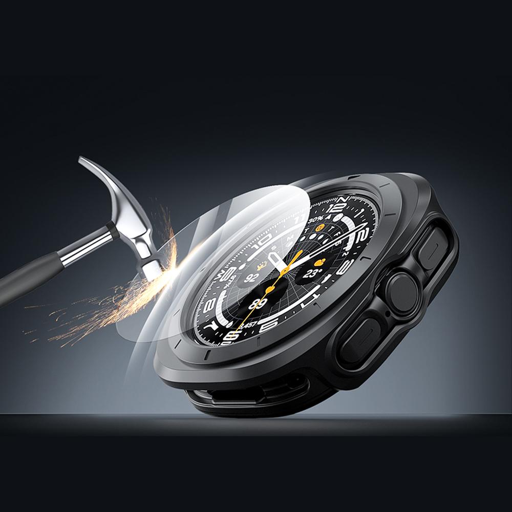 Case for Samsung Galaxy Watch Ultra 47mm Screen Protector Cover Protective Bumper Shell+Tempered Glass Film Galaxy Watch 7 Ultra