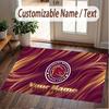 Custom Rug Brisbane Broncos Pattern Print Name Text Soft Non‑Slip Floor Carpet for Home Indoor Decoration