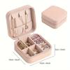 1PC Mini Portable Jewelry Storage Box with PU Leather Desktop Ring Roller Holder Travel Jewelry Box Is Suitable for Earring Rings and Accessories.