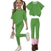 Boys And Girls Set Kids Casual Short Sleeve Top And Long Pants Set