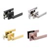 Aluminum Alloy Three-Bar Door Lock Square Furniture Hardware Three-pole Handle Lock Privacy with Keys