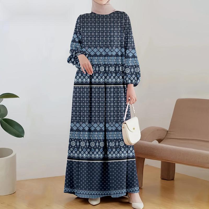 Maxikleid im Ethno-Stil mit Printmuster für Partys und Freizeit