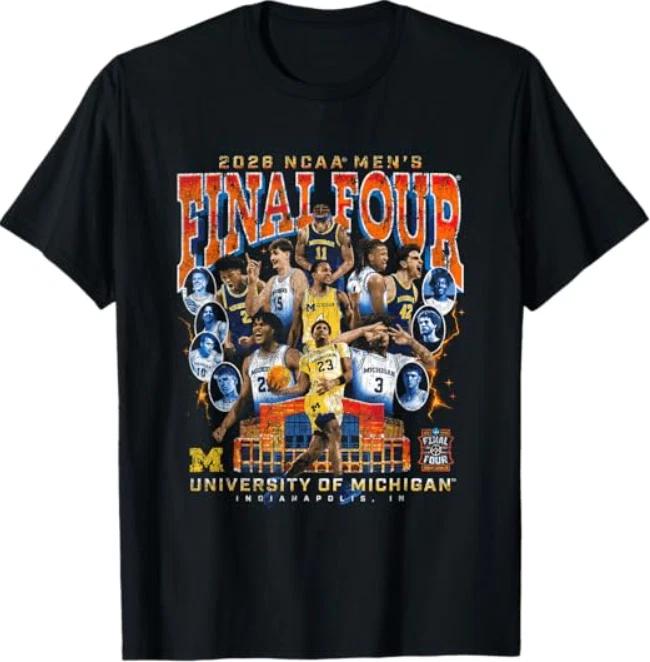 Michigan Men s Basketball Final Four March Madness Team Nil T-Shirt M