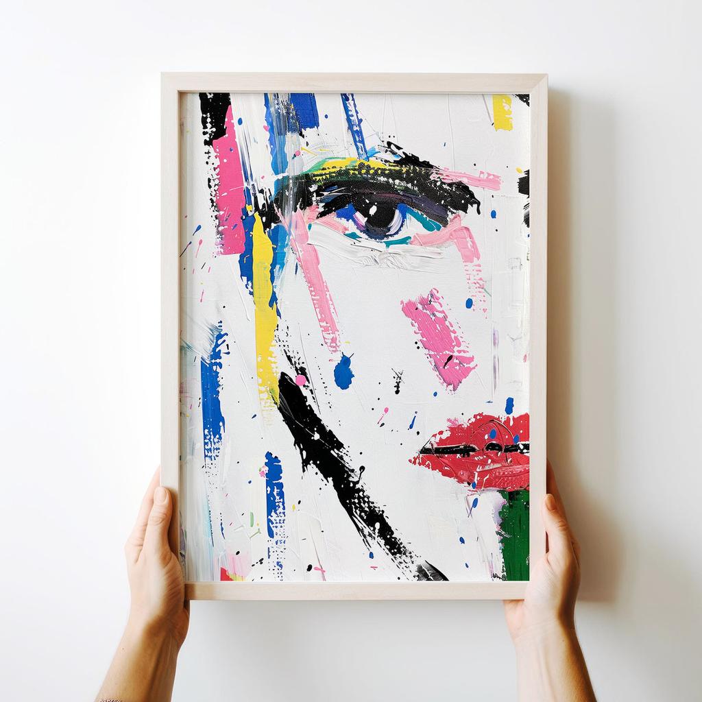 Poster Abstraction Portrait Face