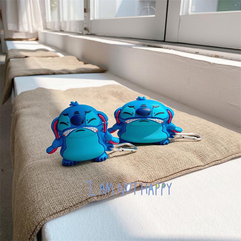 Cute Stitch for AirPods Pro Protective Case Cartoon 1/1 Generation Apple Bluetooth Headset Soft Case for Men and Women