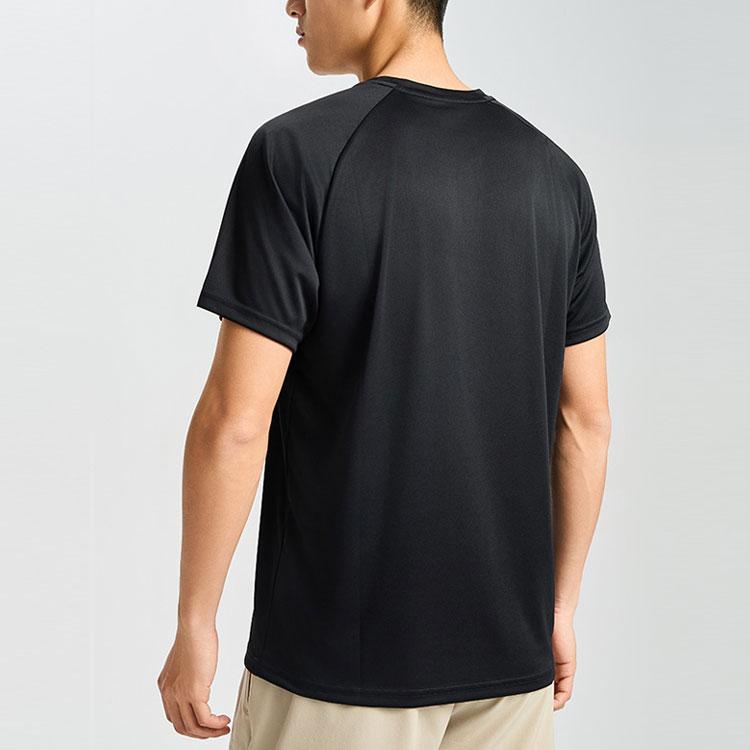 Asics Logo Knit Running Pullover Comfortable Breathable Casual Sport Crew Neck Short Sleeve T-Shirt Men Tops Black 2011D046-001