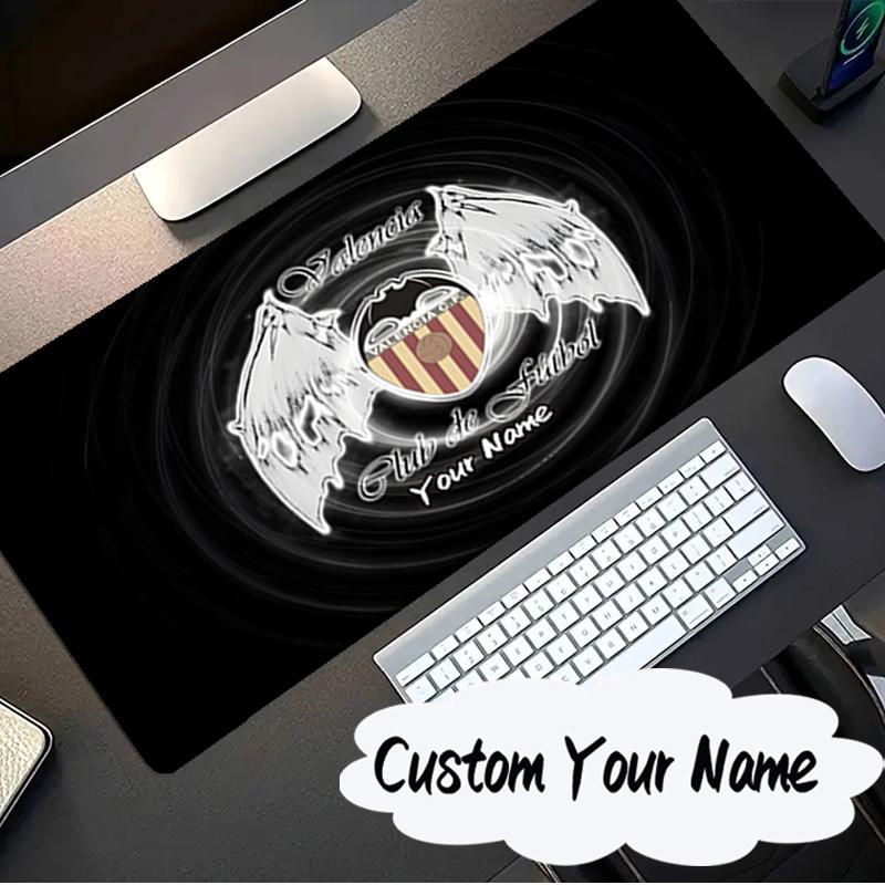Custom Name Mouse Pad Valen-cia Crest Sunset Mouse Pad, Gaming Mouse Pad, Keyboard Pad, Desk Decor for Computer Notebook Fan Birthday Gift