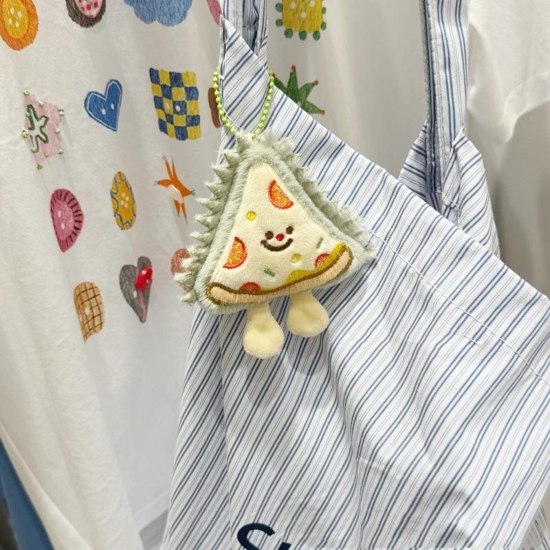 

Милый брелок-подвеска в виде пиццы, мультяшный, имитация еды, мягкая игрушка, подвеска, кольцо для ключей, аксессуары для украшения рюкзака, подарки