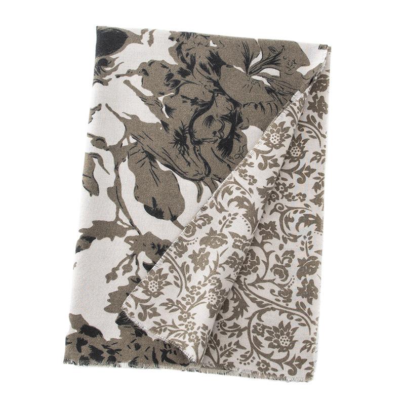 Simple Double sided Printed Scarf for Women in Autumn and Winter New Versatile Light Luxury Style Long Thickened Imitation Cashmere Warm Shawl