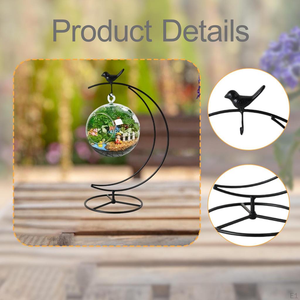 Ornament-Ausstellungsständer Eisen Hängend Vielseitig Blumentopf-Regal Halter für Café Büro Luftpflanze