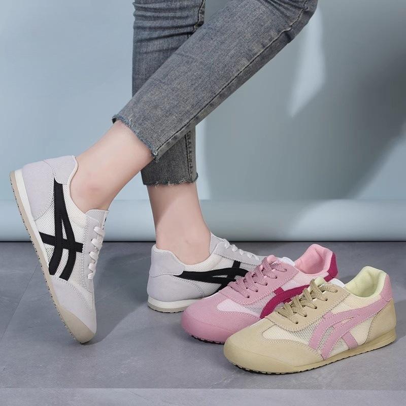 2025 new Forrest Gump shoes women's mesh breathable ultra-lightweight sports and leisure shoes summer women's shoes flat-bottomed German training s