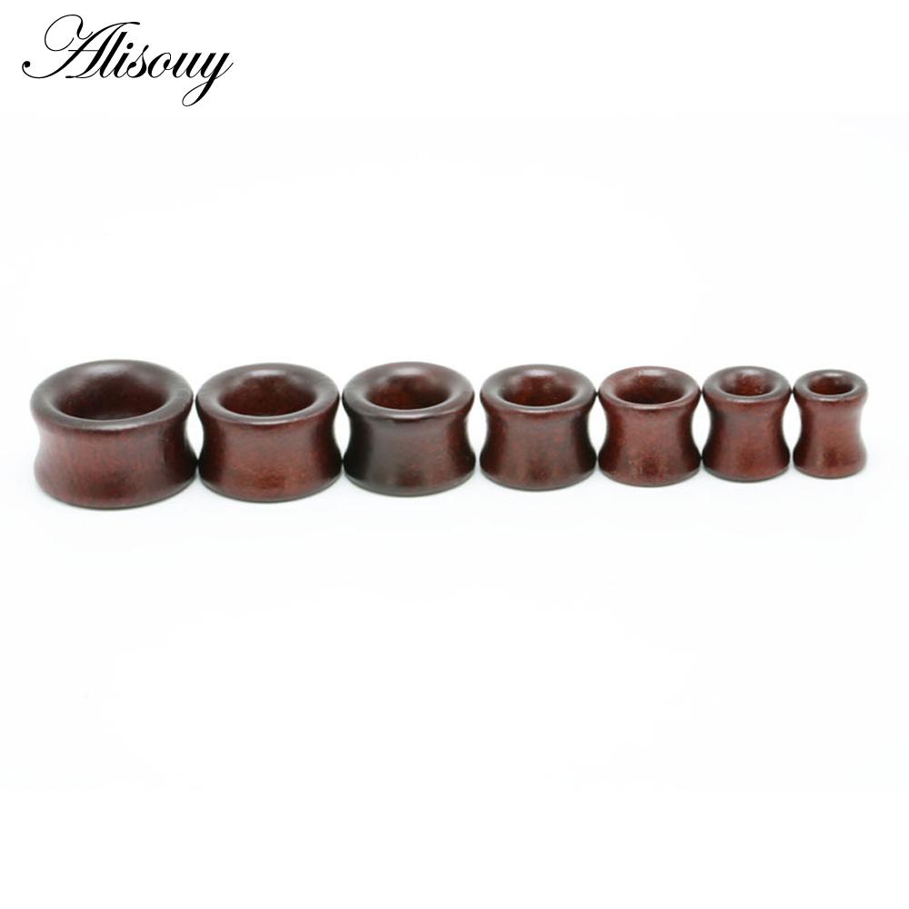 2ks módní tělové tunely špunty do uší big gauge piercing expander hnědý Bubinga růžové dřevo 8mm-20mm piercing body šperky pro muže