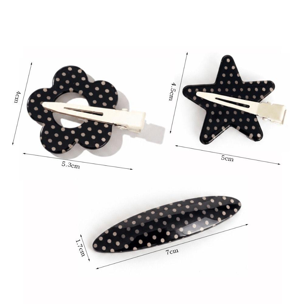 Polka Dot Hair Clips Minimalist Design BB Clip Head Side Clip  Women Girl Hair Styling Accessories