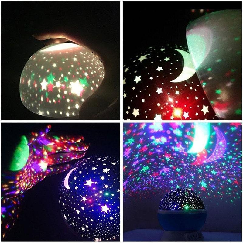 Galaxy Projector Starry Sky Rotating LED Night Light Planetarium Children Bedroom Star Night Lights Moon Light Kids Gift Lamp