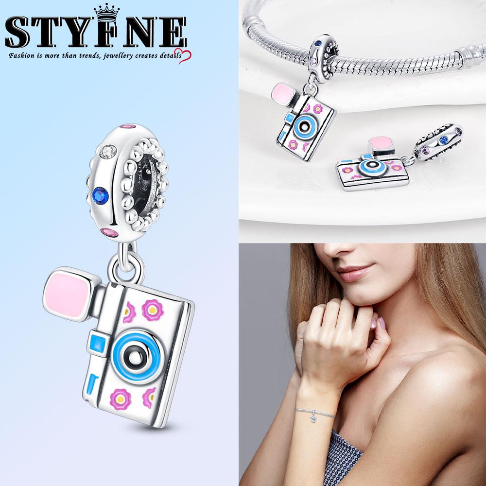 Anniversary Luggage Airplane Passport Three-Piece Set Copper Charms Fit Original Bracelet Jewelry Making For Women Gift