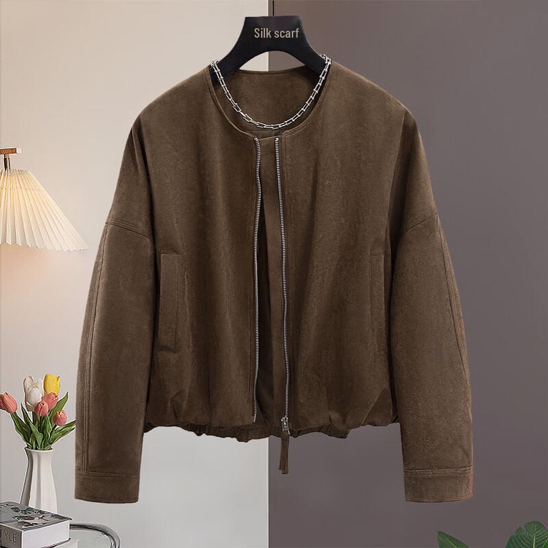 

Sibaishe Women s Loose Round Neck Long Sleeve Top M