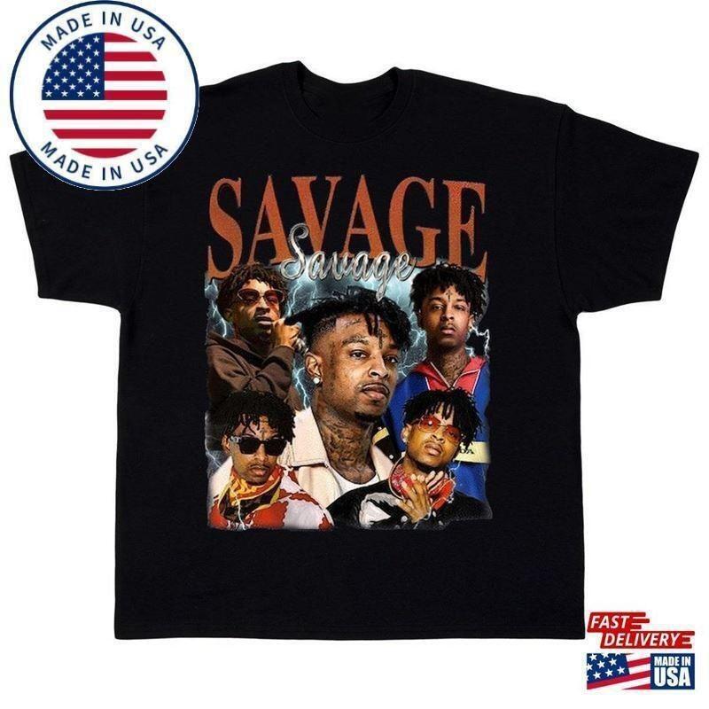 Vintage 21 Savage Music Unisex Tshirt Fullsize S5XL ZL843 Unisex T-Shirt XXL