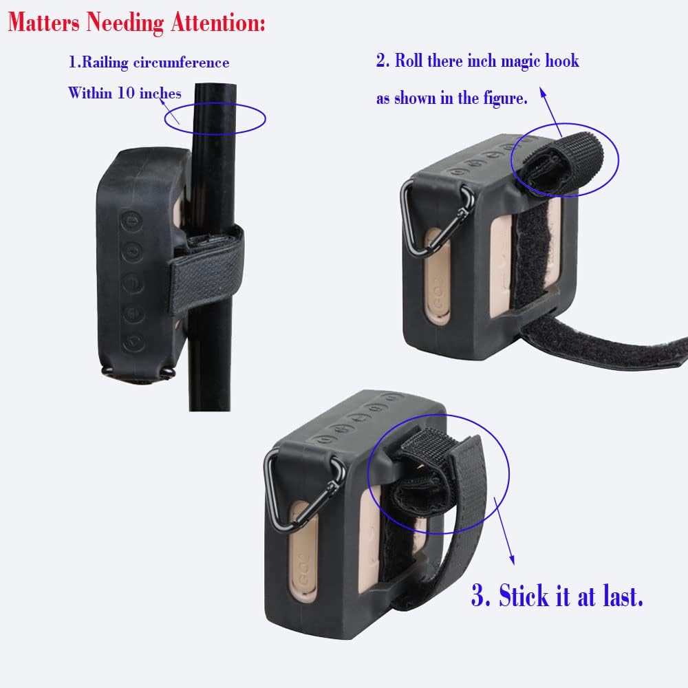 Hermitshell Silicone Carrying Case Replacement for JBL GO2 (Black 2)