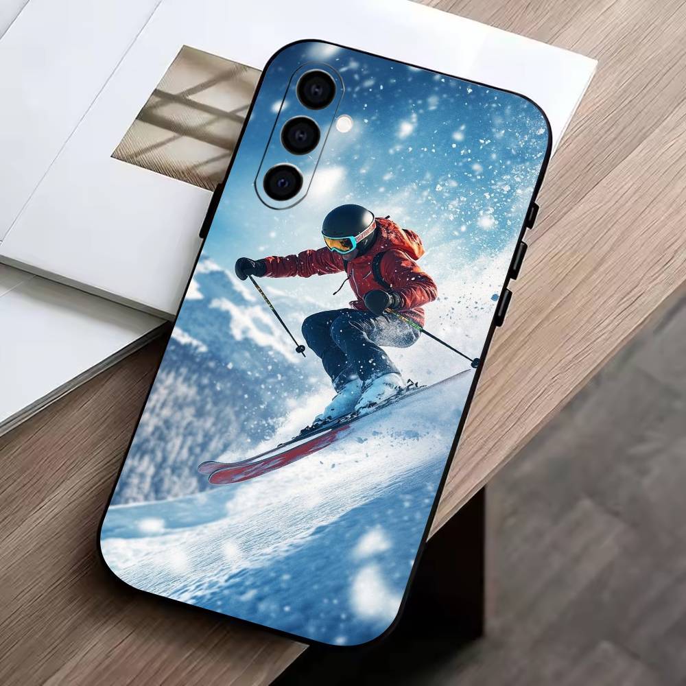 Snow Snowboard Ski -SS Phone Case For Samsung Galaxy A73,A72,A71,A70,A53,A52,A51,Others Soft Black Cover