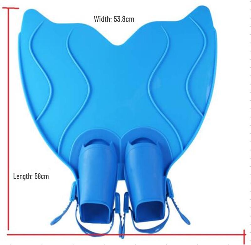 Adult & Kids Mermaid Monofin Swimming Equipment with Single & Double Fins