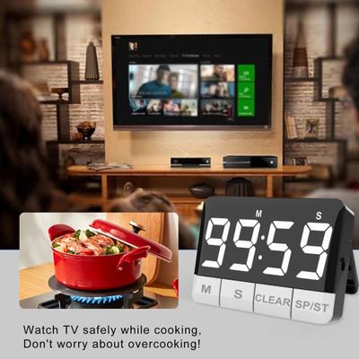 Kitchen Timer 120dB Loud Alarm Large LED Display Energy-saving Magnetic Countdown