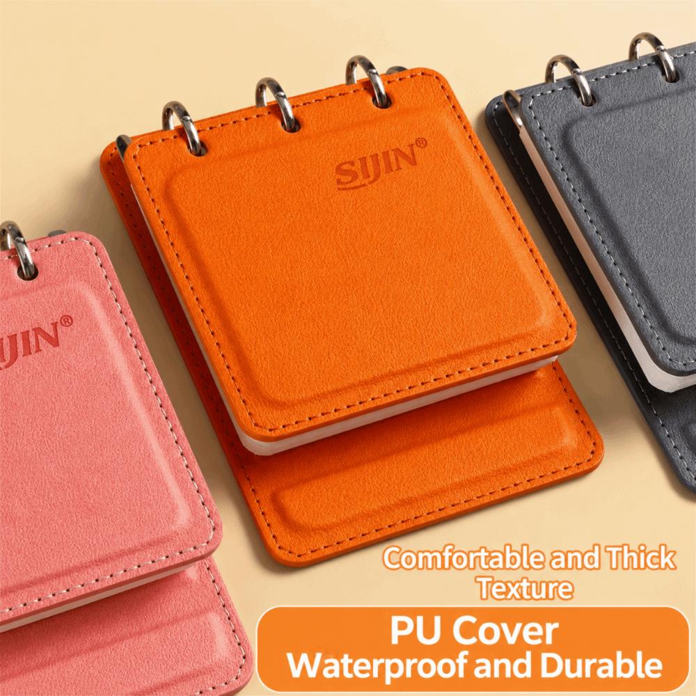 A7 Loose-leaf Notebook PU Leather Mini Journal Durable Note Pad Travel