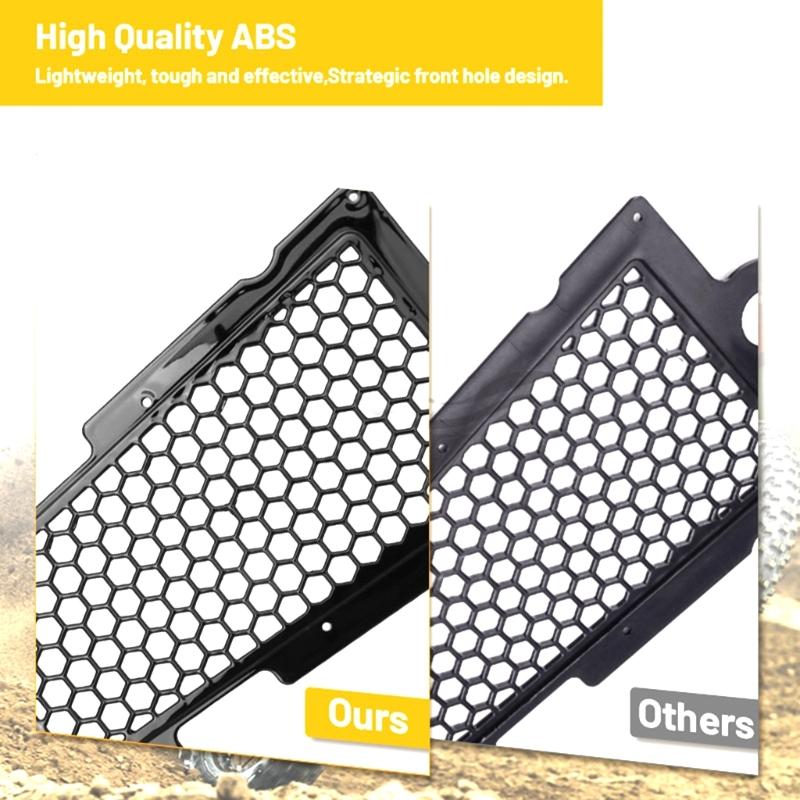 Motorcycle Radiator Guard Mesh Cover ABS Molded Radiator Grill Enhanced Cooling Efficiency & Engine Safety