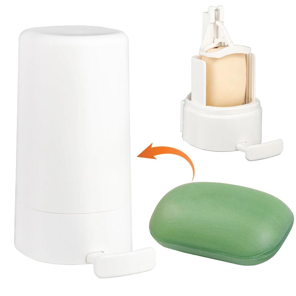 Soap Powder Dispenser with Lid Household Wall-mounted Waterproof Box New Bathroom Creative Drain Soap Shredder Handwashing Tools