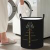 Runway Night View Aviation Airport Lights Foldable Laundry Baskets Dirty Clothes Sundries Storage Basket Large Waterproof Bag