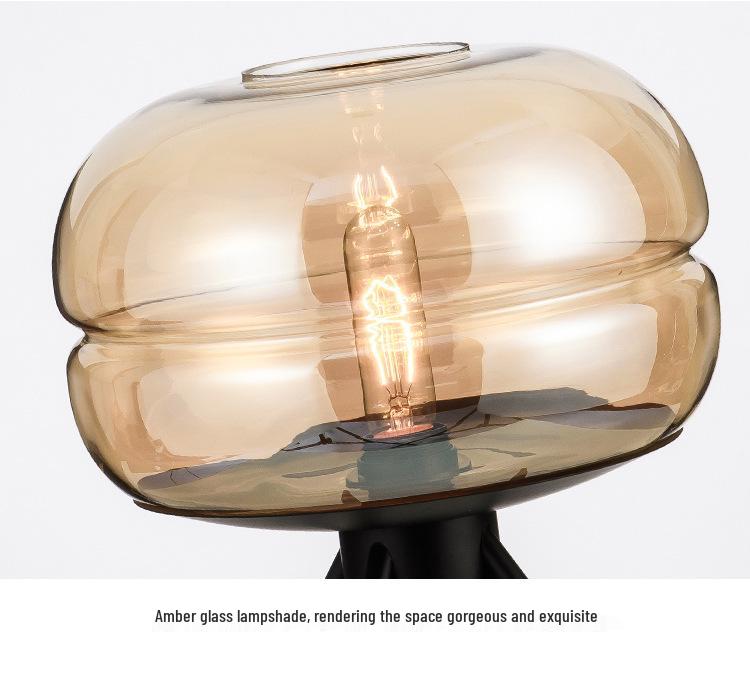 Minimalist Nordic Glass Table Lamp for Bedroom or Living Room Decor