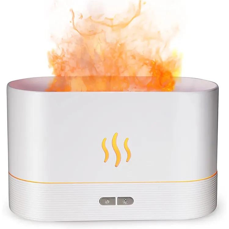 Simulation 3D Flame Air Humidifier Diffuseur Ultrasonic Essential Oil Aromatherapy Aroma Diffuser Colorful Flame Air Diffuseur